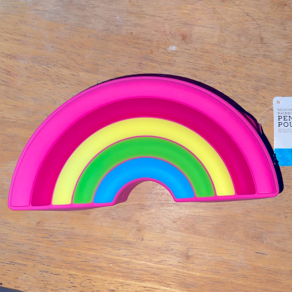 Rainbow Silicone Pencil Pouch